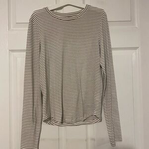 Never Worn AE Brown Striped Long Sleeve Tee